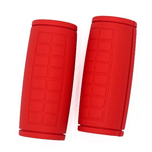 yuhqc Weight Bar Grips Fit Standard Barbell, Dumbell Handles, Thick Bar Training Adapter for Weightlifting & Cable Attachments Fitness Training Rope Grips for Body Arm Forearm Builder Strength(Red) - Image 5