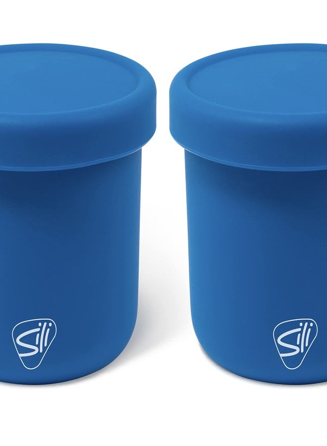 Silipint: Silicone 10oz Lidded Bowls: 2 Pack Deep Pool - Unbreakable, Flexible, Sustainable, Microwave-Oven-Dishwasher, Non-Slip - Image 5