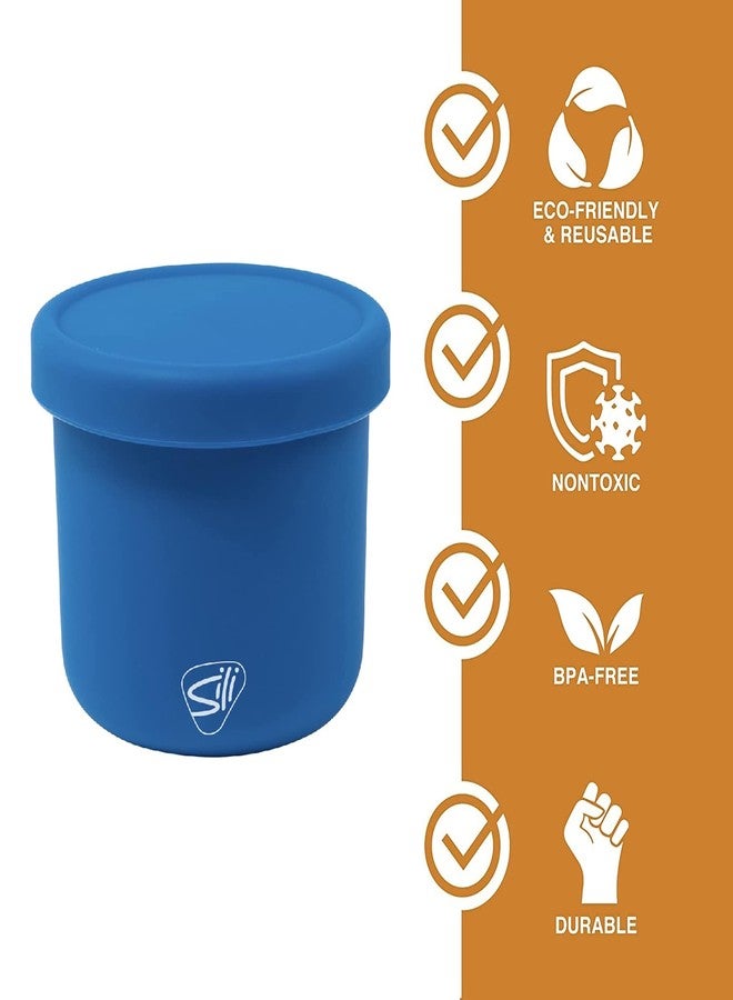 Silipint: Silicone 10oz Lidded Bowls: 2 Pack Deep Pool - Unbreakable, Flexible, Sustainable, Microwave-Oven-Dishwasher, Non-Slip - Image 3