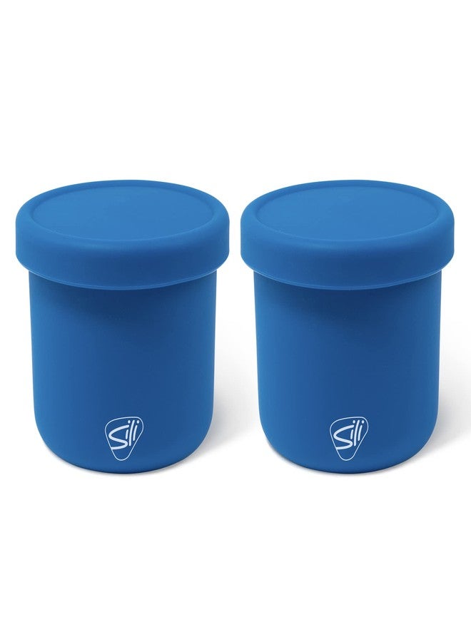 Silipint: Silicone 10oz Lidded Bowls: 2 Pack Deep Pool - Unbreakable, Flexible, Sustainable, Microwave-Oven-Dishwasher, Non-Slip - Image 1