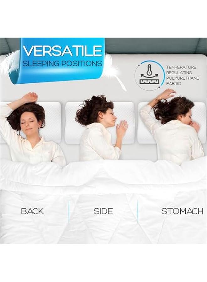 Beauenty Memory Foam Pillows – Contour Medical Pillows for Neck Pain and Side Sleeper – Ultra-Comfortable Slow Rebound Cooling Memory Foam Pillow for All Sleeper Types - Image 4