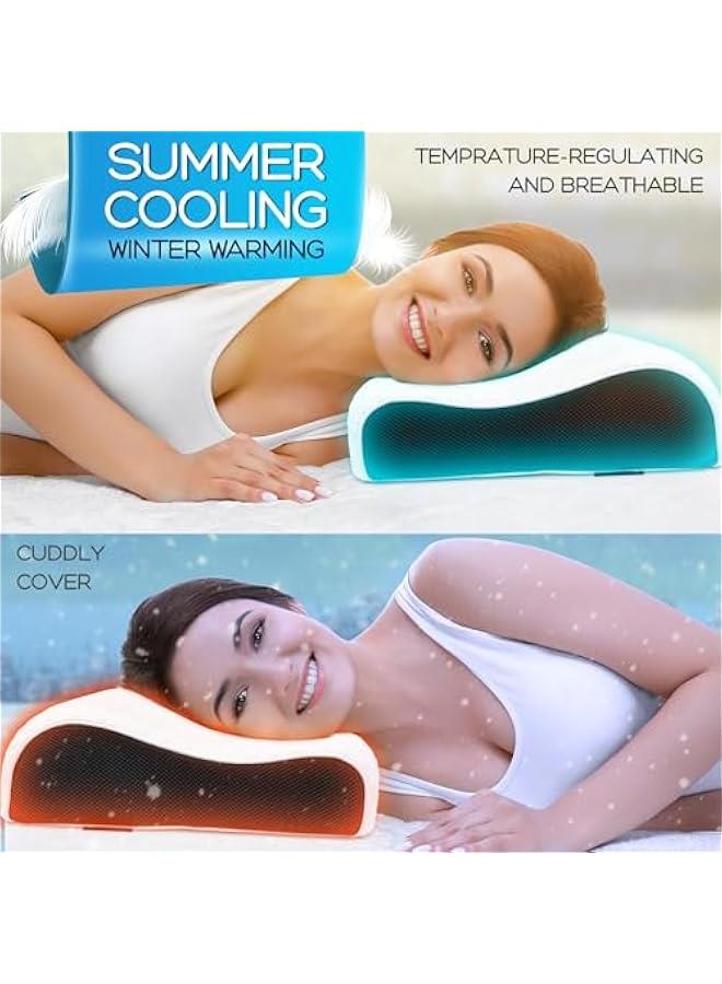 Beauenty Memory Foam Pillows – Contour Medical Pillows for Neck Pain and Side Sleeper – Ultra-Comfortable Slow Rebound Cooling Memory Foam Pillow for All Sleeper Types - Image 5