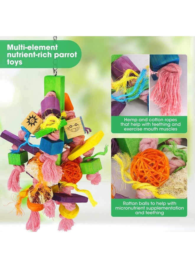 MQUPIN Parrot Toys Bird Toys Nutritional Chewing Toys, Handmade Wooden Bird cage Chew Toys with Natural Nuts, Shells and loofahs for Small to Medium Birds Macaws, Cockatoos, African Greys,Cockatiels - pzsku/Z05C238603B9204541110Z/45/_/1737031883/d8e47387-dba0-46ee-b839-583c1bf67fc0