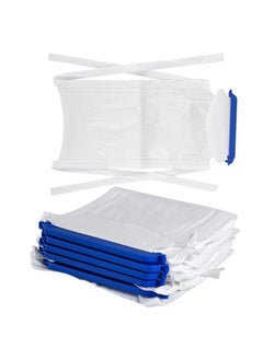 Vakly Refillable Ice Bags with Clamp Closure [Pack of 5] Large, 6-1/2 x 14 - Reusable Easy Filling Hospital Icepack with Soft Outer Covering and Leak Resistant Inner Layer + Vakly First Aid Kit Guide (5)  - Image 1