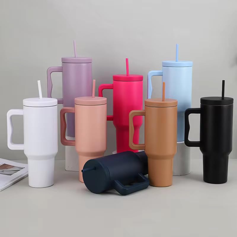 CPENSUS Tumbler with lid and Straw 1200ML Cup Stainless Steel Vacuum Insulated Tumbler for Water Iced Tea or Coffee 12L Office Gym Travelling 40 Oz Lavender Mist - Image 3