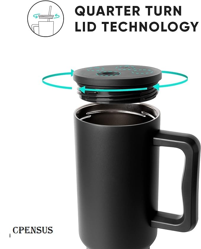 CPENSUS Tumbler with lid and Straw 1200ML Cup Stainless Steel Vacuum Insulated Tumbler for Water Iced Tea or Coffee 12L Office Gym Travelling 40 Oz Lavender Mist - Image 5