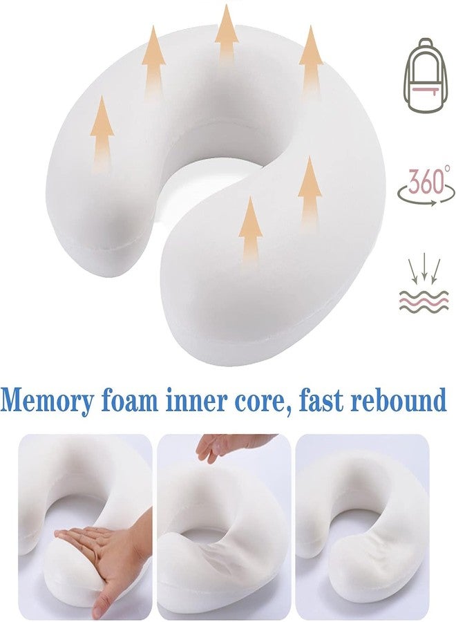 AVSHUB Neck Pillow for Traveling, Upgraded Travel Neck Pillow for Airplane 100 Percentage Pure Memory Foam Travel Pillow for Flight Headrest Sleep, Portable Plane Accessories (Blue) - Image 5