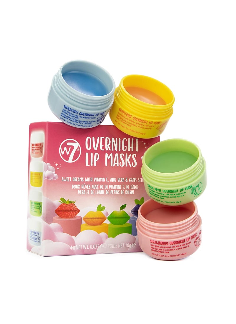 W7 W7 Sweet Dreams Overnight Lip Masks  Gift Set  Lip Treatment with Aloe Vera  Vitamin E  Hydrating Moisturizing Formula 