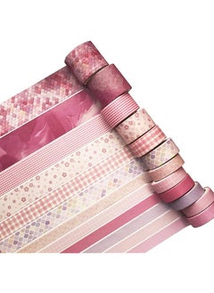 12 Rolls Washi Tape Set Modern Arts Decorative Tapes Gray Pink Blue Masking Tape Sets For Craft Kids Scrapbook Diy Gift Wrapping Cherry Party
