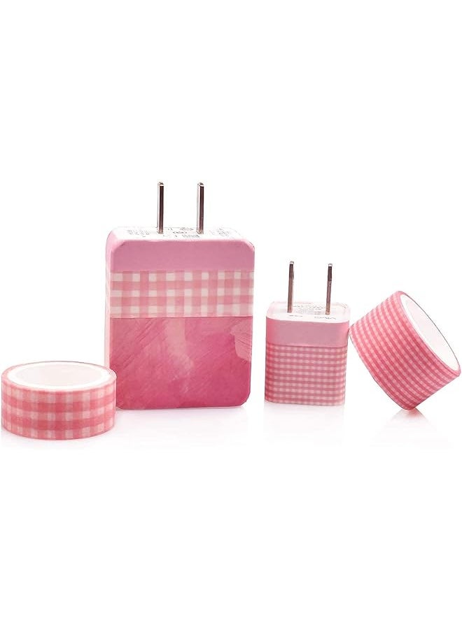 erorex - 12 Rolls Washi Tape Set Modern Arts Decorative Tapes Gray Pink Blue Masking Tape Sets For Craft Kids Scrapbook Diy Gift Wrapping Cherry Party - Image 1