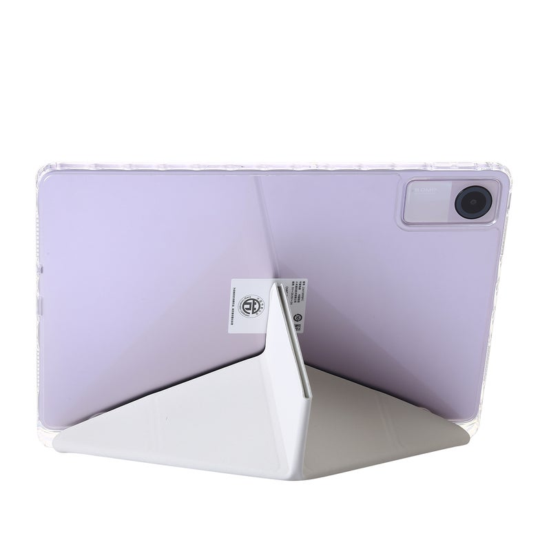 erorex For Xiaomi Redmi Pad Se Clear Acrylic Deformation Leather Tablet Case(Grey) - Image 4
