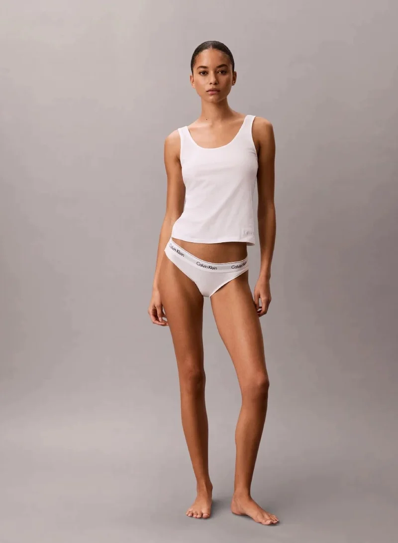 Calvin Klein Classic White Tank Top - Cotton Stretch Lounge for Women | Best Price UAE