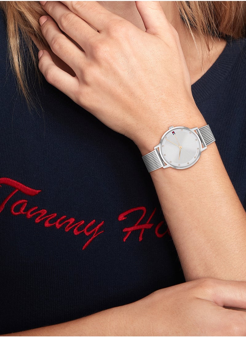 TOMMY HILFIGER ساعة يد نسائية من الستانلس ستيل بعقارب دائرية الشكل 1782665 - 35 ملم  - Image 4