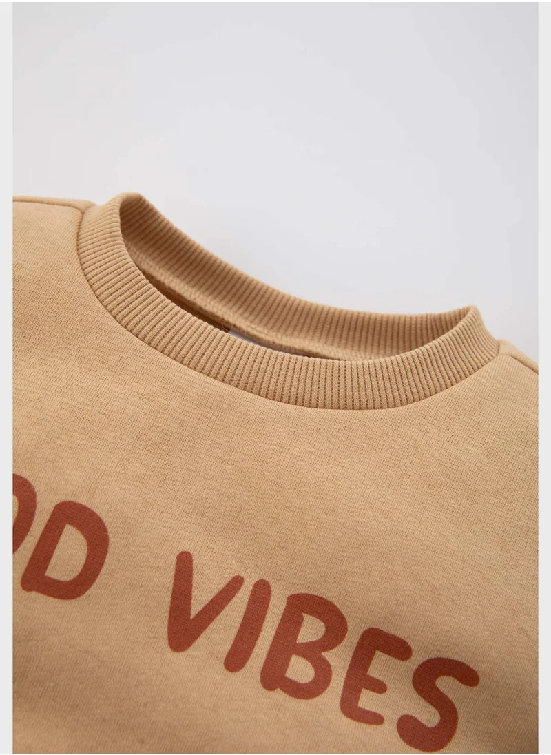 DeFacto Infant Text Print Sweatshirt
