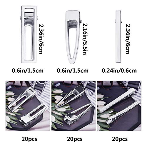 Bskifnn 60PCS Hair Clips for Silicone Resin Molds, DIY Hair Bow Clips Pearl Hairpin Hair Accessories for Girls and Women (Silver) - Image 2