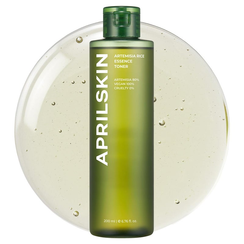 APRILSKIN Artemisia Korean Rice Toner | 100% Korean Mugwort | Hydration Boost Facial Toner | Vegan, Cruelty Free, Low pH, | No sulfates and Artificial Fragrance | Korean Skin Care | 6.76 oz - Image 1