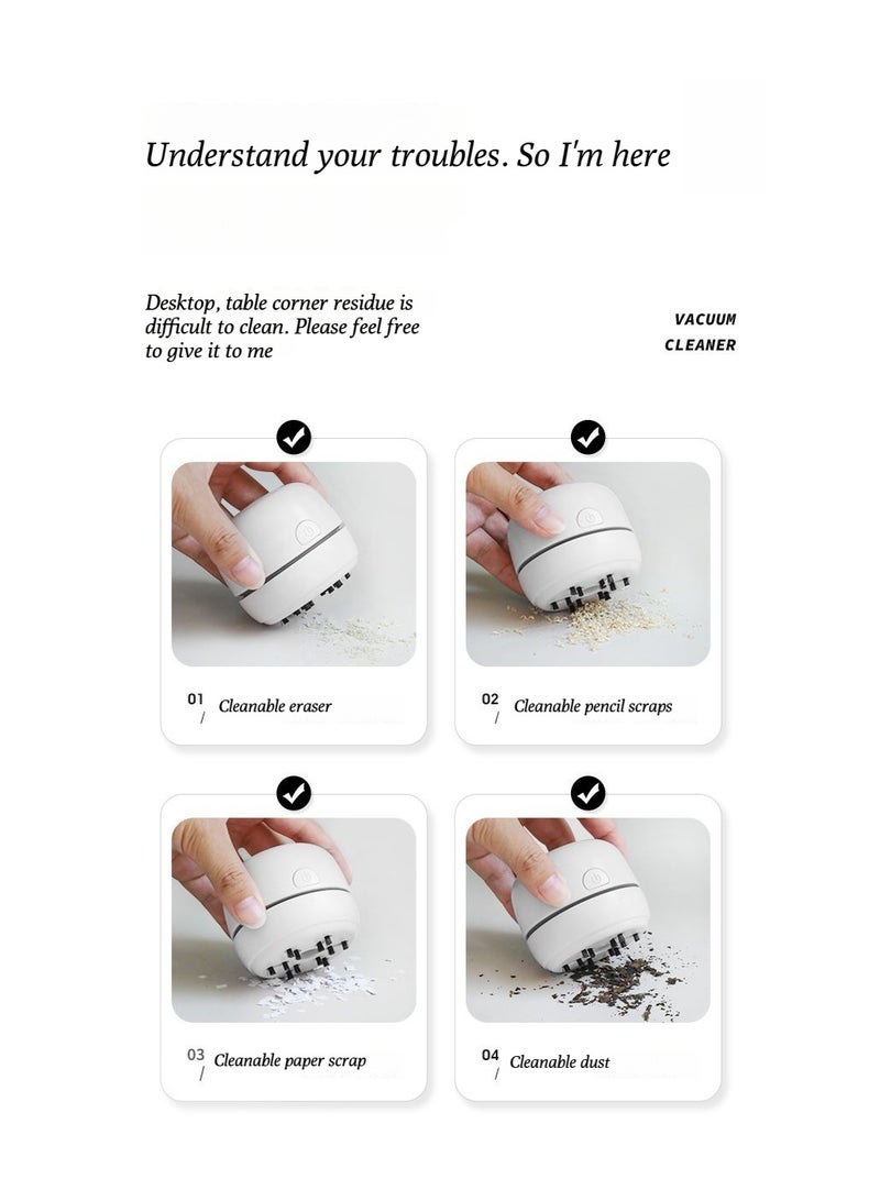 Electric desktop vacuum cleaner for removing dust and cleaning keyboards.    Miniature, compact and portable desktop cleaner.  - Image 3