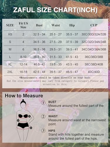 ZAFUL Swimsuits for Women's Tummy Control Tankini V Neck High Waisted Tie Bikini Set 2 Pieces Bathing Suits (2-a-Black, S) - Image 5