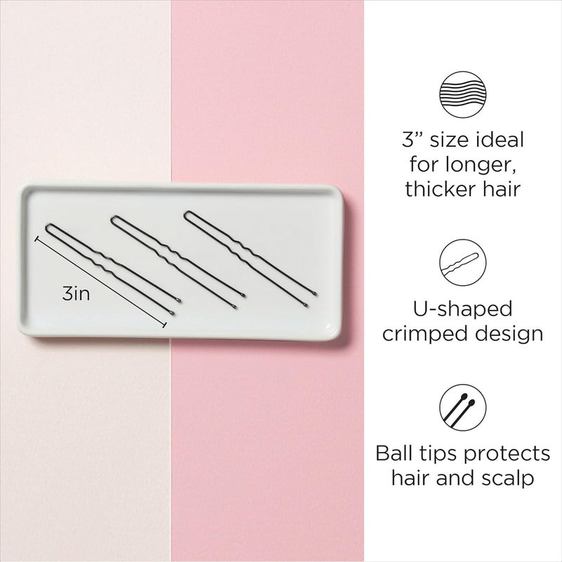 Diane 3" Extra Large Black Hair Pins - 1 lb (Approx. 495 Pins) - Image 2