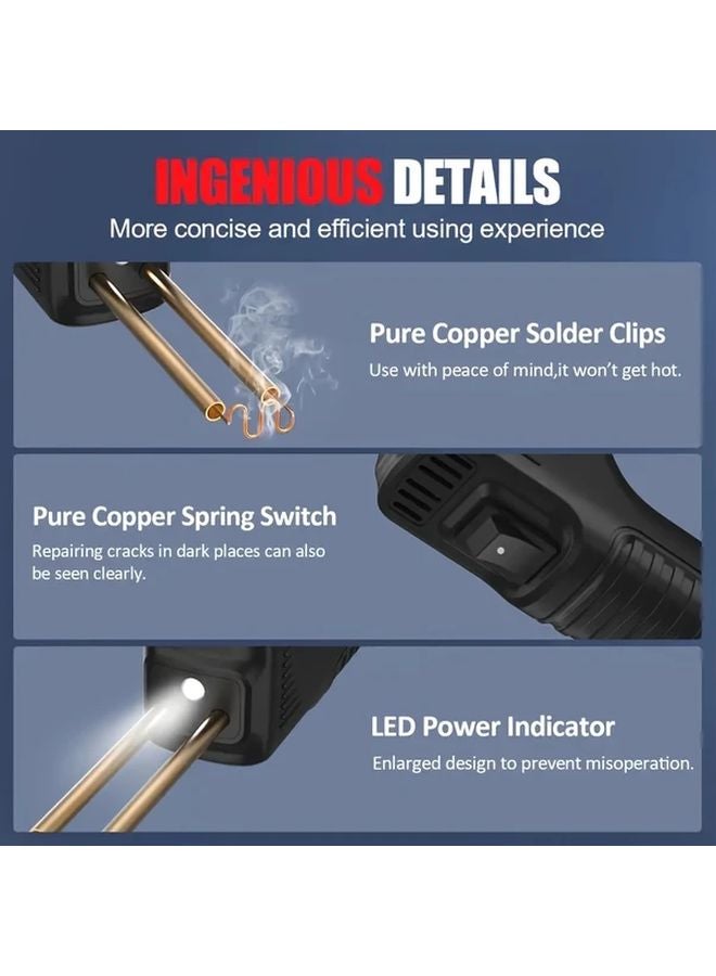 Black Portable Handheld Wireless Plastic Welder USB Rechargeable With 200 Staples - Image 5