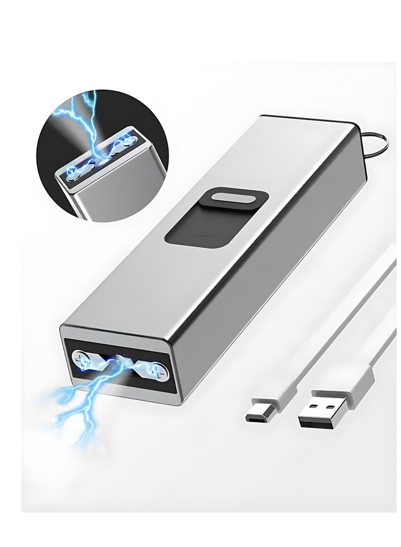 USB charging multi-function LED flashlight (silver)