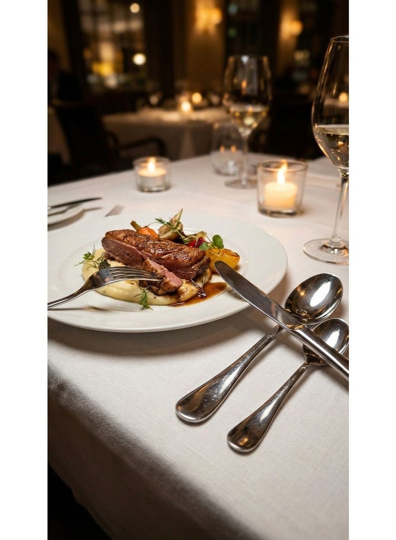 Noon East 24 Piece Flatware Cutlery Set, Stainless Steel Silverware Set for Home/Office/Party, Knife Fork Spoon Eating Utensils Set Service for 6, Mirror Polish & Dishwasher Safe CDM6009 - Image 5