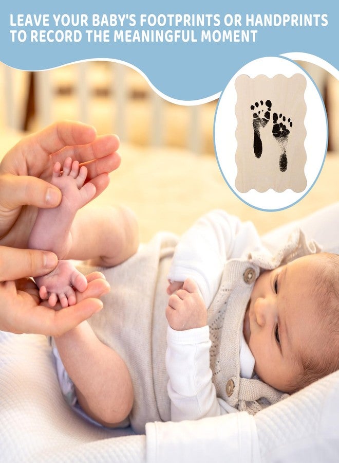 وسيكس لافتة إعلان عن ولادة طفل، لافتة خشبية "مرحباً بالعالم" لحديثي الولادة، وقلم لإعلان الولادة لحفل استقبال الطفل، وحضانة الأطفال حديثي الولادة من الأولاد والبنات (أزرق) - Image 5