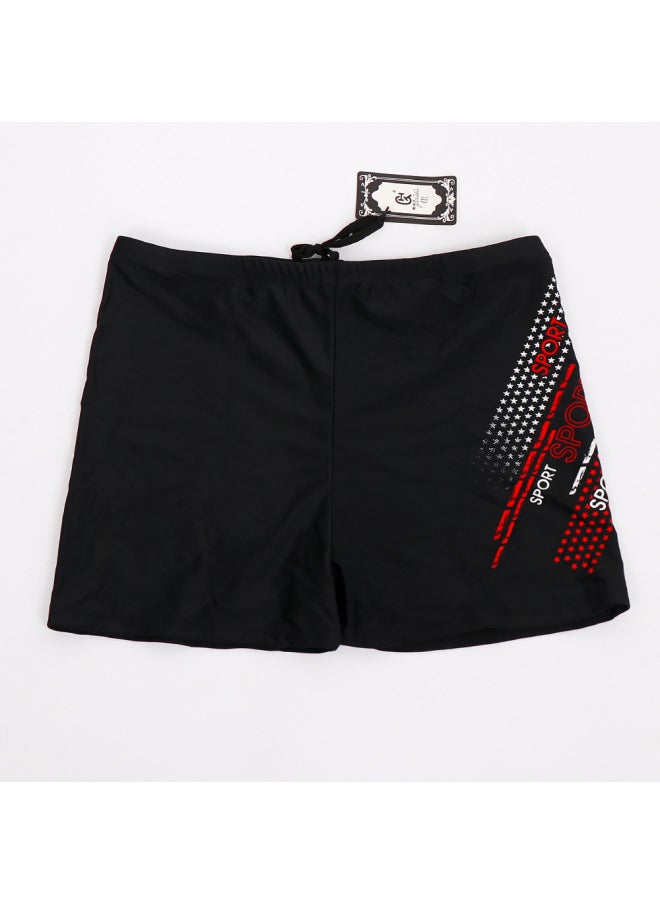 Generic - [Can Be Set LOGO] Men's Swimming Trunks Adult Sports Offset Printing Professional Racing Boxer Beach Swimming Wholesale-Colour:Triangular Red And Blue Pattern 005 Thickened Fabric, Quick Drying And Breathable- - Image 1