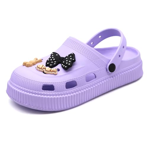 SVAAR Fashionable Comfortable Lightweight Platform Heels Clogs for Women's | Cushioned Footwear | Lightweight Slip-ons | Waterproof Sandals for Women Lavender - Image 3