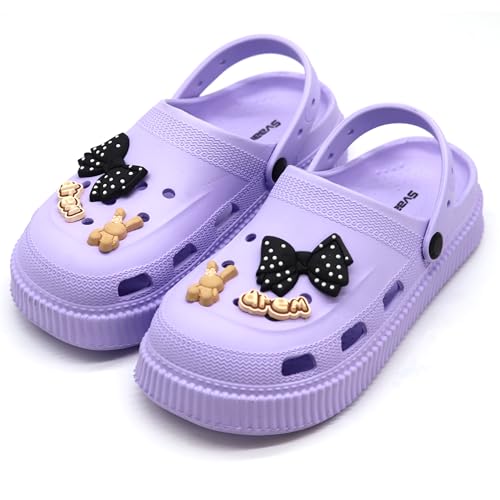 SVAAR Fashionable Comfortable Lightweight Platform Heels Clogs for Women's | Cushioned Footwear | Lightweight Slip-ons | Waterproof Sandals for Women Lavender - Image 1