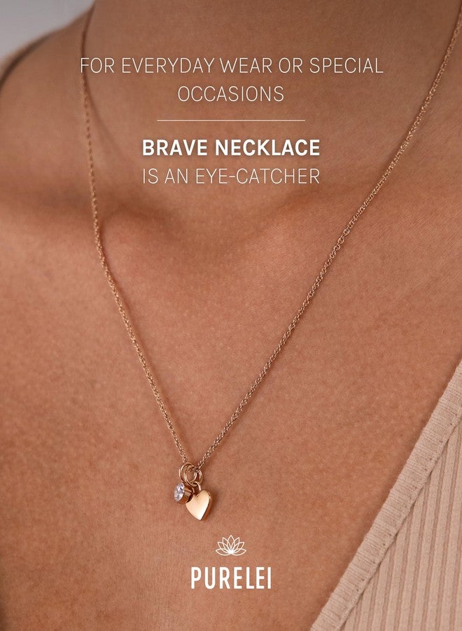 Purelei Brave Women's Necklace - Women's Necklace Made of Durable Stainless Steel - Waterproof Chain with Pendant - 50-55 cm Length Adjustable - Necklace for Your Individual Look, 20 to 22 inch - Image 2