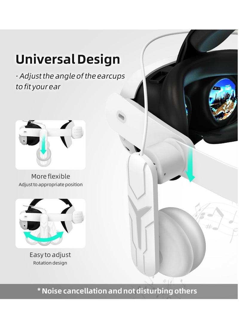 Zikra Quest 3 Head Strap Compatible with Meta Oculus Quest 3, Comfort On-Ear Audio Elite Strap Replacement for Enhanced Sound Effects and Increased Immersion in VR | Head Strap Included - Image 4