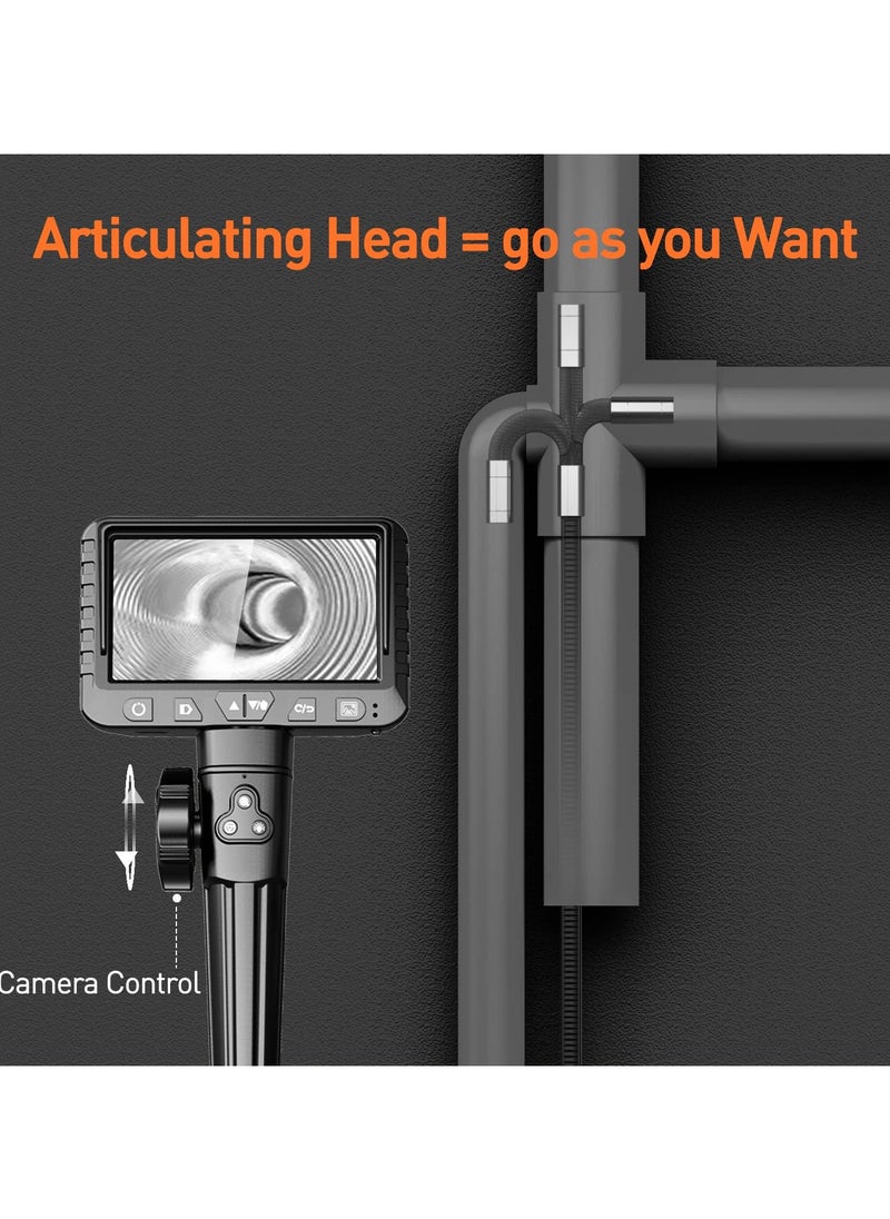 Generic - Industrial Endoscope 1080P Digital  Articulating Borescope IP67 Waterproof Snake Scope Camera - Image 1