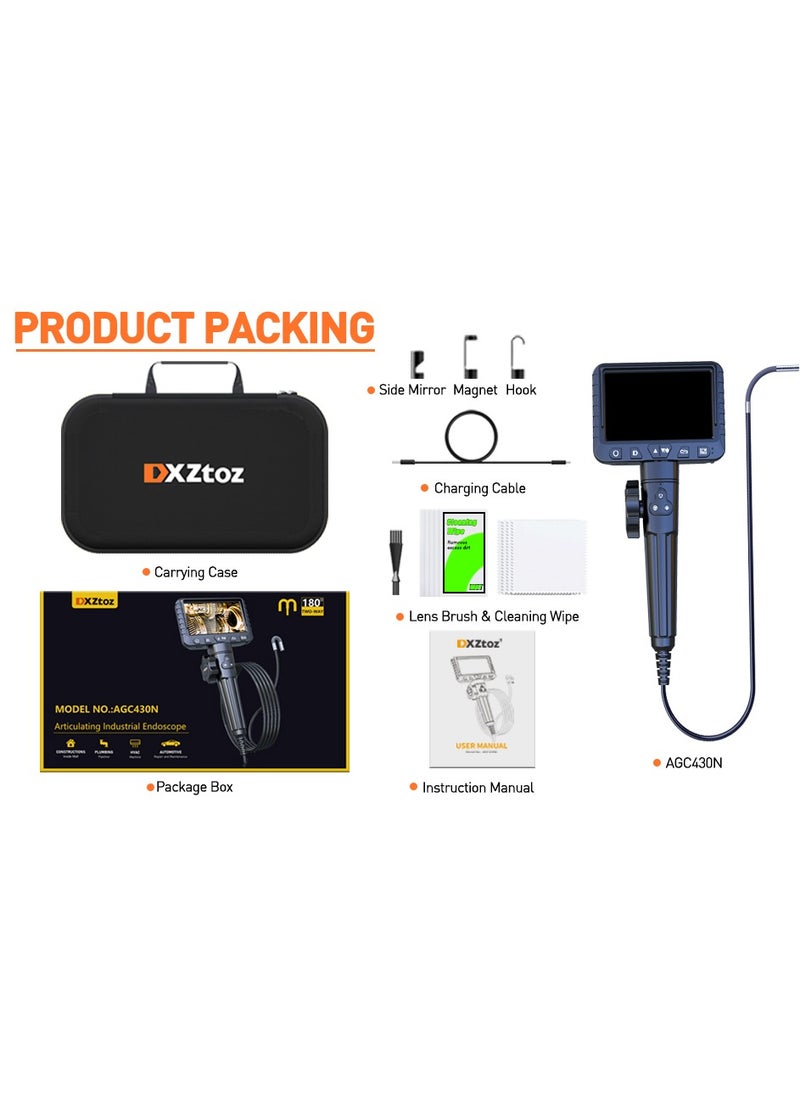 Generic - Industrial Endoscope 1080P Digital  Articulating Borescope IP67 Waterproof Snake Scope Camera - Image 1