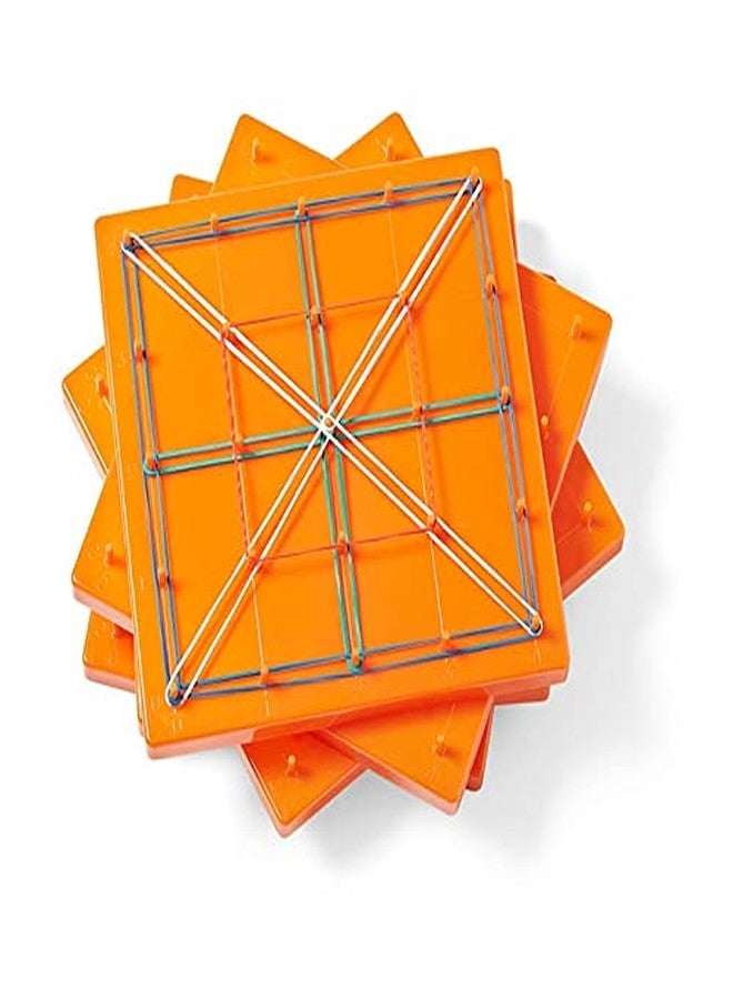 Edulearnable Universal Geoboard Double Sided for Kids with Rubber Band Mathematics Learning kit for Geometric Shapes,Size 20 x 20 cm - Image 2