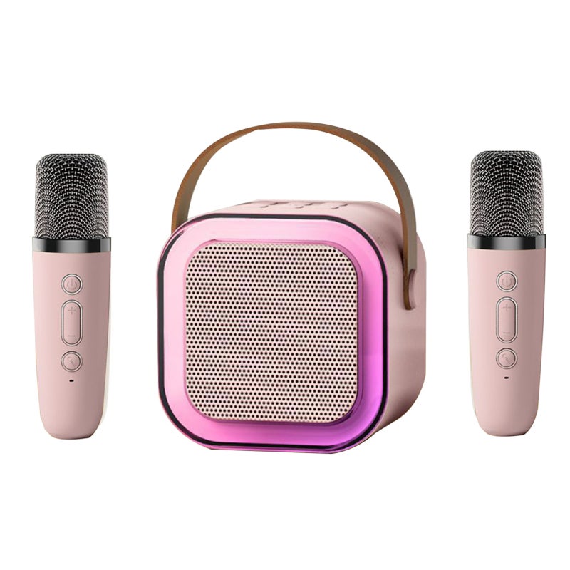 Karaoke Machine 2x Wireless Microphones Multifunctional Design Karaoke Microphone - High-quality Sound Portable Karaoke System for Kids Adults Home Party Entertainment