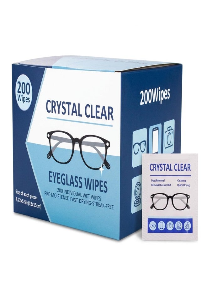Cozeoa Eyeglass Cleaning Wipes, 200 Counts per Box, Individually Wrapped, Dust & Oil Stain Removal, Fast-Drying & Streak-Free, Safe for Eyeglasses, Phone Screens, Camera Lenses - Image 1