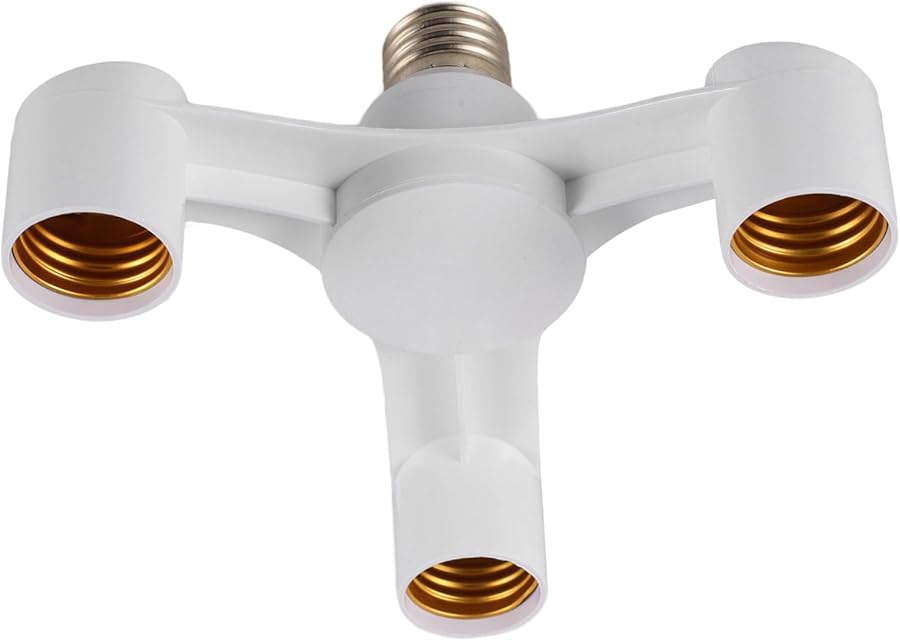 Generic E27 Socket Splitter 3 Head Light Bulb Holder PBT Craftsmanship ...