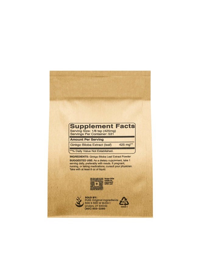 Pure Organic Ingredients Pure Original Ingredients Ginkgo Biloba Powder (8 oz) Always Pure, No Fillers Or Additives, Lab Verified - Image 2