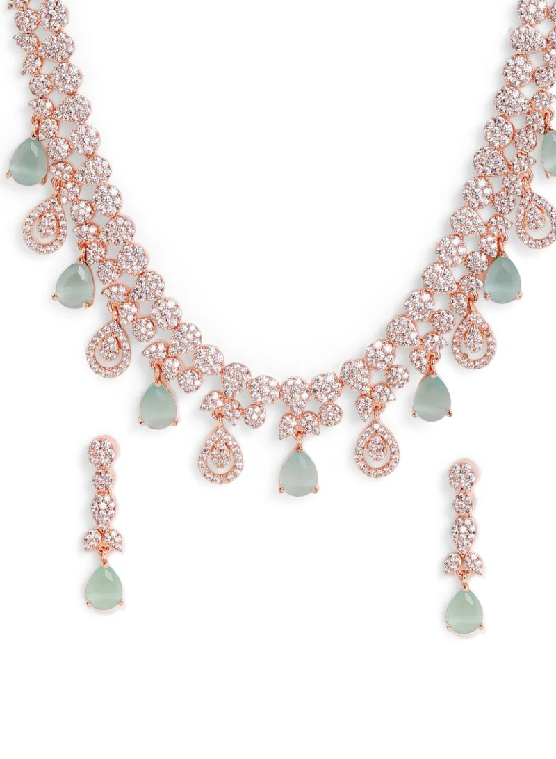 Priyaasi Rose Studded Jewellery Set