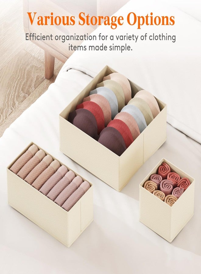 Lifewit 16 Pack Drawer Organizer, Dresser Underwear Drawer Organizer Bins, Foldable Fabric Closet Organizers, Storage Drawer Dividers, Dorm Room Essentials for Clothing, Socks, Towels, Ties Khaki - Image 3