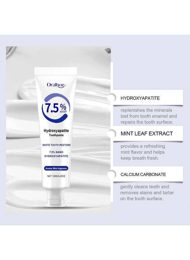 أورالحوي معجون أسنان أورالهو كير للعناية بالأسنان، ينظف بلطف بقع الأسنان والأسنان الصفراء والأوساخ ومعجون أسنان للعناية بالرائحة - Image 4