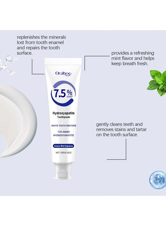 أورالحوي معجون أسنان أورالهو كير للعناية بالأسنان، ينظف بلطف بقع الأسنان والأسنان الصفراء والأوساخ ومعجون أسنان للعناية بالرائحة - Image 3