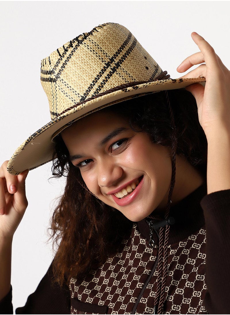 Haute Sauce Beige Textured Cowboy Hat  - Image 1
