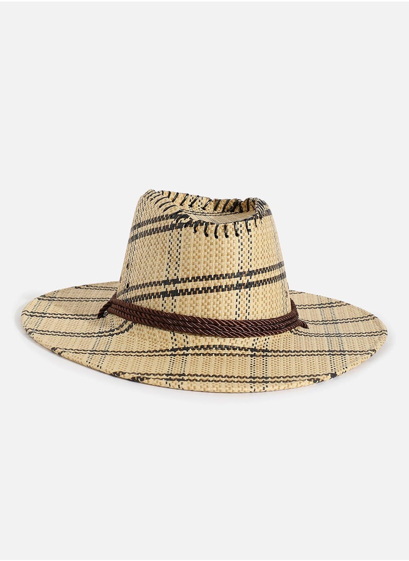 Haute Sauce Beige Textured Cowboy Hat  - Image 2