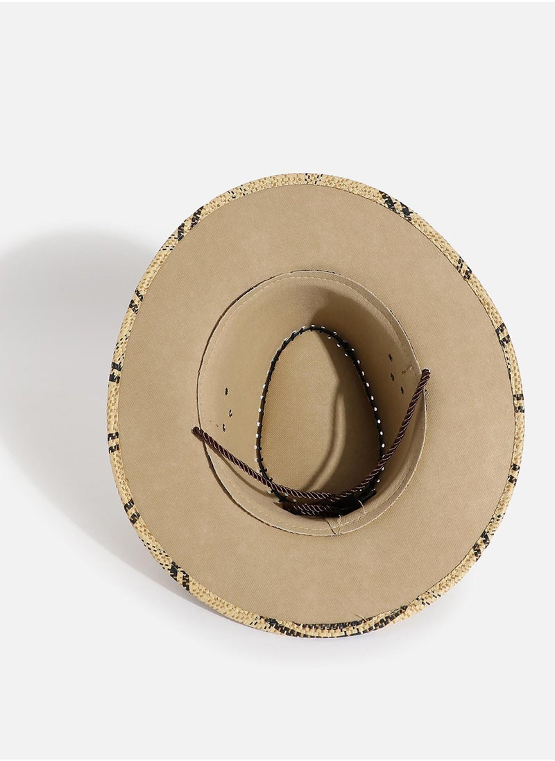 Haute Sauce Beige Textured Cowboy Hat  - Image 4