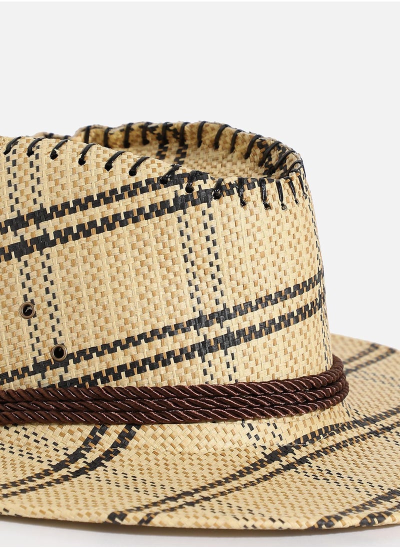Haute Sauce Beige Textured Cowboy Hat  - Image 3