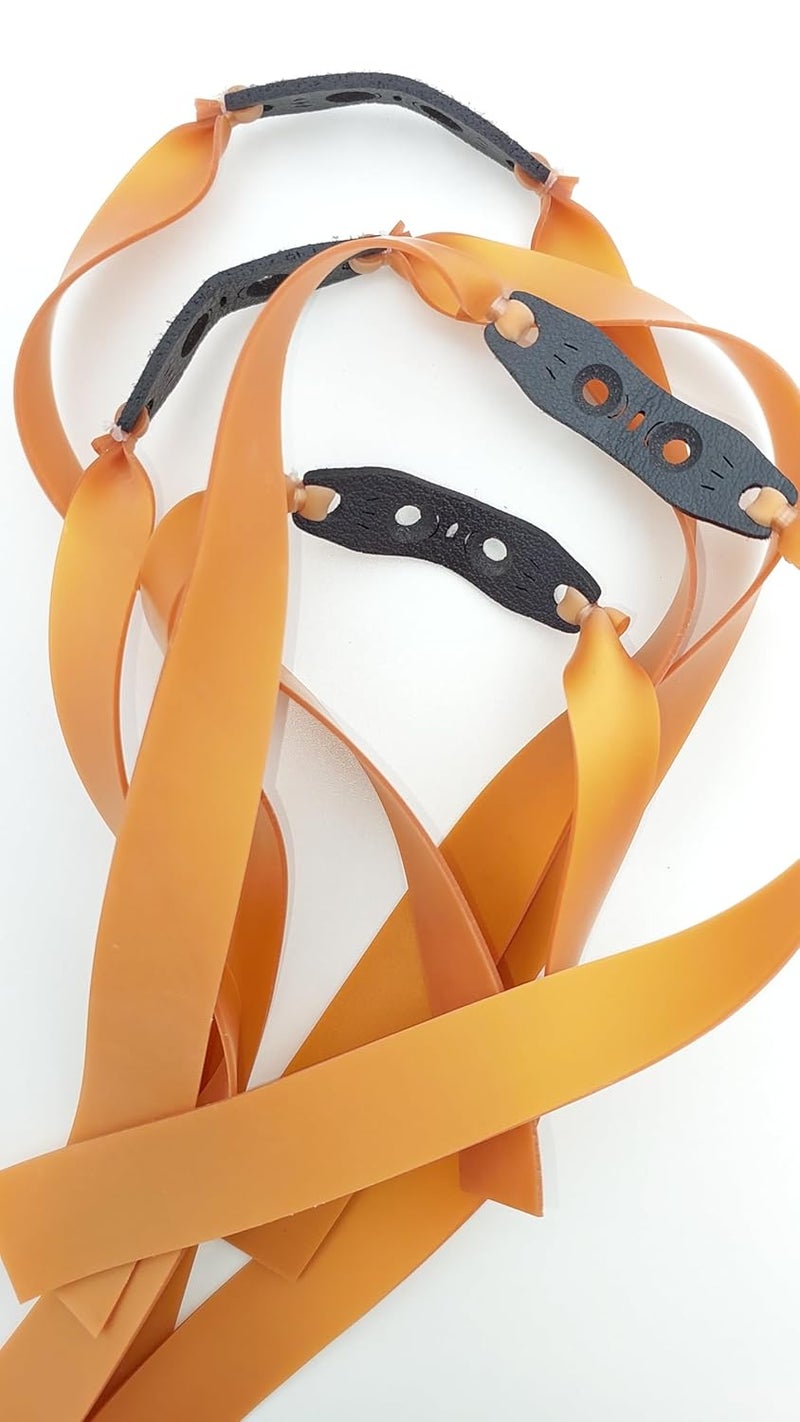 Marksman Precise 4 Pieces of 24CM Length Powerful Fast Rebound Slingshot Replacement Flat Band Catapult Rubber Band Accessories (0.95MM, Precise Flat Band) - Image 2