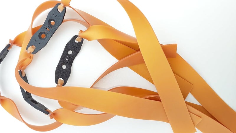 Marksman Precise 4 Pieces of 24CM Length Powerful Fast Rebound Slingshot Replacement Flat Band Catapult Rubber Band Accessories (0.95MM, Precise Flat Band) - Image 3