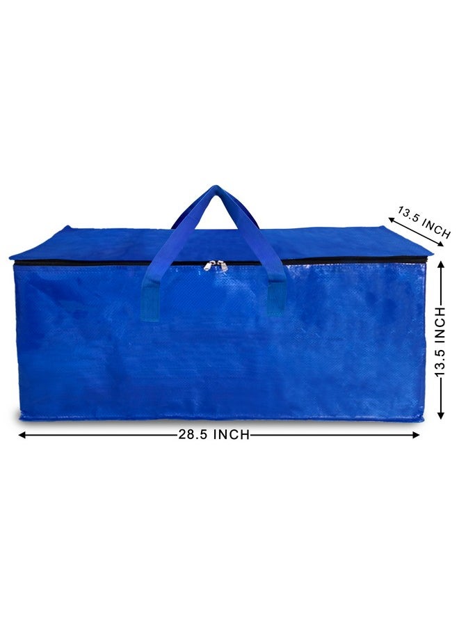 shalimar - Shalimar Large Capacity Travel Clothing Bag/Storage Bag/Move-In Bags/Duffel Bag-Strong,Durable,Foldable And Water Resistant(Pack Of 1)-Blue(72.4L X 34.3W X 34.3H),Plastic - Image 1